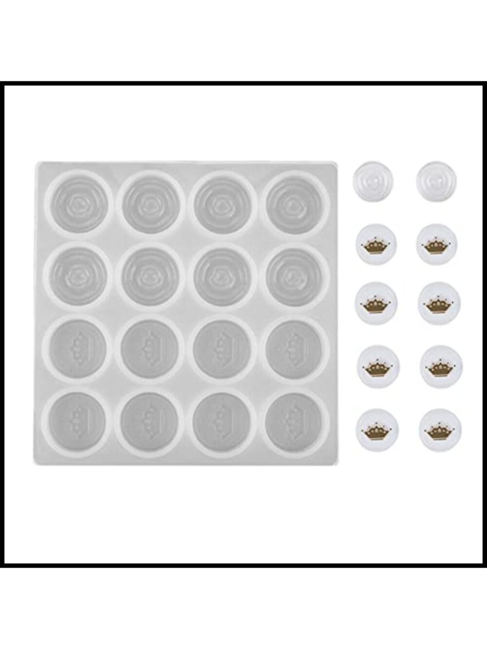 Silicone Resin Mold for 3D Checker Game Pieces DIY Epoxy Casting